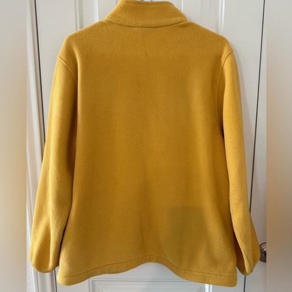 Lands’ End Aircore 200 Yellow Poly Fleece Full Front Zip Jacket- size LP (14/16) - Picture 2 of 6